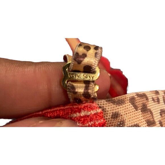 Victoria’s Secret Very Sexy Pink Label Bra 36C Unlined Underwire Orange Cheeta - Picture 5 of 7